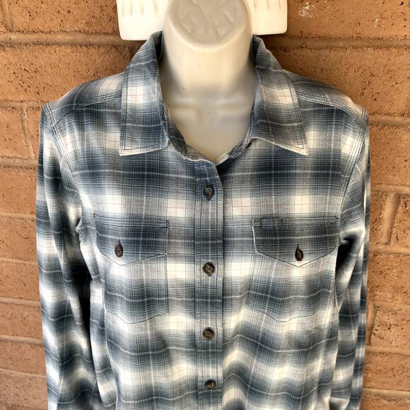 Carhartt Flannel Plaid Button Down Shirt Womens M 8/10 Western Workwear USA - Picture 2 of 12